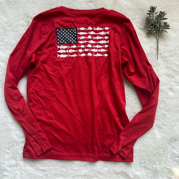 Columbia | EUC - Terminal Tackle Fish Flag Performance Long Sleeve - Size 10/12 - Picture 1 of 6